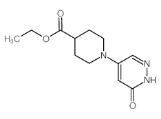 ETHYL 1-(6-OXO-1,6-DIHYDROPYRIDAZIN-4-YL)PIPERIDINE-4-CARBOXYLATE结构式