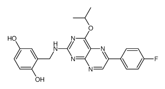 [4-isopropoxy-6-(4-fluorophenyl)-pteridin-2-yl]-(2,5-dihydroxybenzyl)-amine结构式