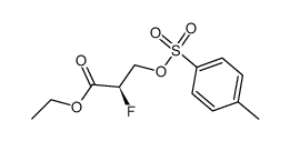 (R)-2-Fluoro-3-(toluene-4-sulfonyloxy)-propionic acid ethyl ester结构式