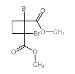 1,2-Cyclobutanedicarboxylicacid, 1,2-dibromo-, dimethyl ester, cis- (8CI,9CI) Structure