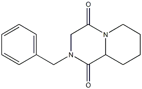 2-Benzylhexahydro-6H-pyrido[1,2-a]pyrazine-1,4-dione结构式