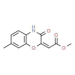 Methyl (2E)-(7-methyl-3-oxo-3,4-dihydro-2H-1,4-benzoxazin-2-ylidene)acetate structure