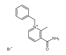 1-benzyl-2-methyl-3-carbamoylpyridinium bromide结构式