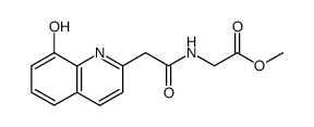 [2-(8-Hydroxy-quinolin-2-yl)-acetylamino]-acetic acid methyl ester结构式