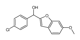 (4-chlorophenyl)-(6-methoxy-1-benzofuran-2-yl)methanol结构式