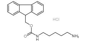 9H-fluoren-9-ylmethyl N-(5-aminopentyl)carbamate,hydrochloride Structure