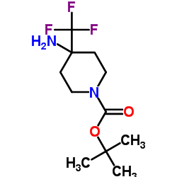 tert-butyl 4-amino-4-(trifluoromethyl)piperidine-1-carboxylate Structure