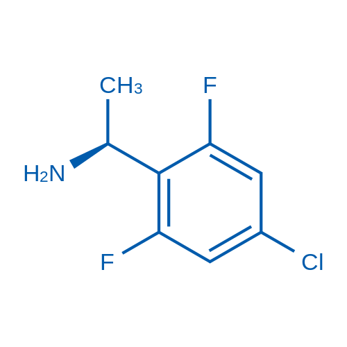 (S)-1-(4-氯-2,6-二氟苯基)乙胺结构式