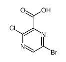 6-bromo-3-chloropyrazine-2-carboxylic acid结构式