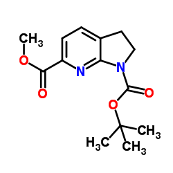 6-Methyl 1-(2-methyl-2-propanyl) 2,3-dihydro-1H-pyrrolo[2,3-b]pyridine-1,6-dicarboxylate Structure