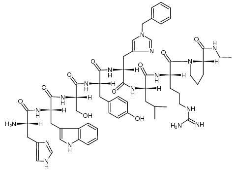(D-HIS(BZL)6,PRO-NHET9)-LHRH (2-9)结构式