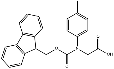 2-({[(9H-fluoren-9-yl)methoxy]carbonyl}(4-methylphenyl)amino)acetic acid Structure