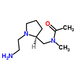 N-{[(2S)-1-(2-Aminoethyl)-2-pyrrolidinyl]methyl}-N-methylacetamide结构式