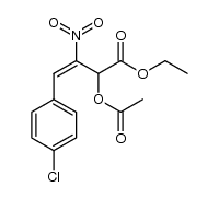 ethyl 2-acetoxy-4-(4-chlorophenyl)-3-nitrobut-3-enoate Structure