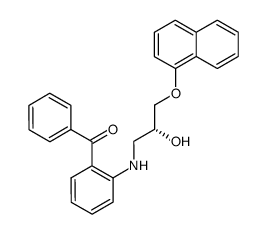 {2-[(R)-2-Hydroxy-3-(naphthalen-1-yloxy)-propylamino]-phenyl}-phenyl-methanone Structure