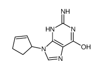 2-amino-9-cyclopent-2-en-1-yl-3H-purin-6-one Structure