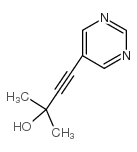 2-甲基-4-(嘧啶-5-基)3-丁炔-2-醇结构式