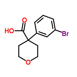 4-(3-溴苯基)恶烷-4-羧酸结构式