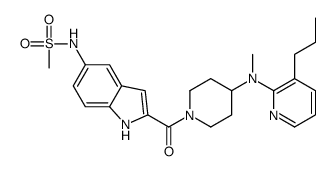 N-[2-[4-[methyl-(3-propylpyridin-2-yl)amino]piperidine-1-carbonyl]-1H-indol-5-yl]methanesulfonamide Structure