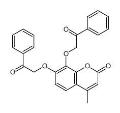 4-methyl-7,8-diphenacyloxychromen-2-one Structure