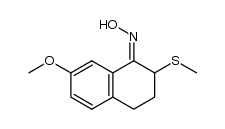 2-Methylmercapto-7-methoxy-tetralon-(1)-anti-oxim结构式