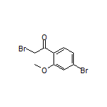 2-溴-1-(4-溴-2-甲氧基苯基)乙酮结构式