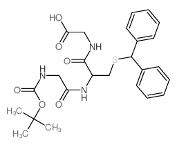 Glycine,N-[(1,1-dimethylethoxy)carbonyl]glycyl-S-(diphenylmethyl)-L-cysteinyl- (9CI) Structure