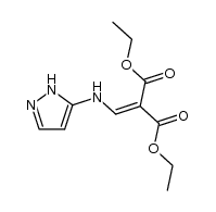 diethyl 2-((1H-pyrazol-5-ylamino)methylene)malonate Structure