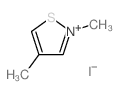 2,4-dimethyl-1-thia-2-azoniacyclopenta-2,4-diene structure