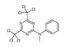 N-methyl-N-phenyl-4,6-bis(trichloromethyl)-1,3,5-triazin-2-amine Structure