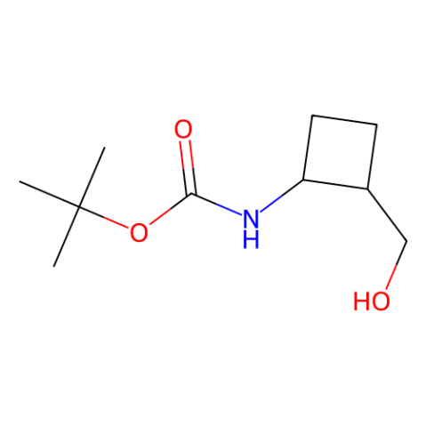 tert-butyl N-[trans-2-(hydroxymethyl)cyclobutyl]carbamate Structure