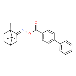 1,7,7-trimethylbicyclo[2.2.1]heptan-2-one O-(4-biphenylylcarbonyl)oxime structure