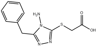 2-[(4-胺-5-苄基-4H-1,2,4-三唑-3-基)硫烷基]乙酸结构式