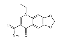 amide of 1-ethyl-6,7-methylenedioxy-4-oxo-1,4-dihydroquinoline-3-carbonic acid结构式