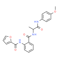 2-Furancarboxamide,N-[2-[[[2-[(4-methoxyphenyl)amino]-1-methyl-2-oxoethyl]amino]carbonyl]phenyl]-(9CI) structure