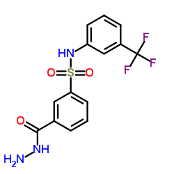 3-Hydrazinocarbonyl-N-(3-trifluoromethyl-phenyl)-benzenesulfonamide结构式