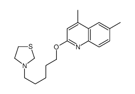 3-[5-(4,6-dimethylquinolin-2-yl)oxypentyl]-1,3-thiazolidine Structure