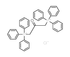 (2-oxo-3-triphenylphosphaniumyl-propyl)-triphenyl-phosphanium结构式