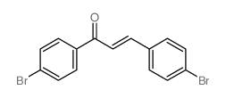 (E)-1,3-bis(4-bromophenyl)prop-2-en-1-one structure