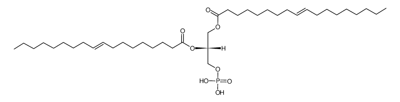 (R)-3-(phosphonooxy)propane-1,2-diyl bis(octadec-9-enoate)结构式