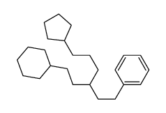 1-Phenyl-3-(2-cyclohexylethyl)-6-cyclopentylhexane结构式