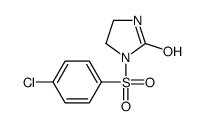 1-(4-chlorophenyl)sulfonylimidazolidin-2-one结构式