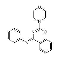 N-(C,N-diphenylcarbonimidoyl)morpholine-4-carboximidoyl chloride Structure