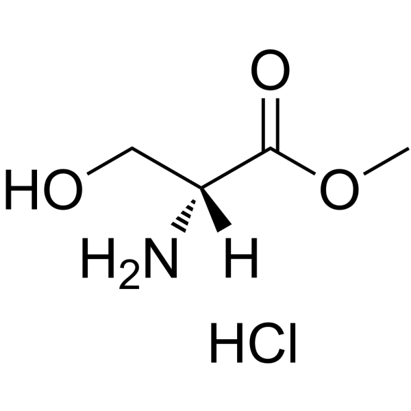 D-丝氨酸甲酯盐酸盐结构式