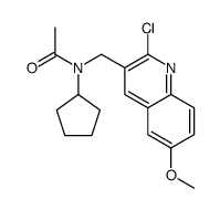 Acetamide, N-[(2-chloro-6-methoxy-3-quinolinyl)methyl]-N-cyclopentyl- (9CI)结构式