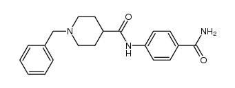 N-[4-(aminocarbonyl)phenyl]-1-benzylpiperidine-4-carboxamide结构式