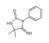 4,4-dimethyl-1-oxo-2-phenyl-1,2,5-thiadiazolidin-3-imine结构式