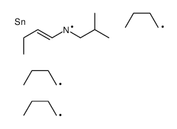 N-(2-methylpropyl)-2-tributylstannylbutan-1-imine结构式