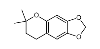 7,8-dihydro-6,6-dimethyl-2H-1,3-dioxolo[4,5-γ][1]benzopyran结构式