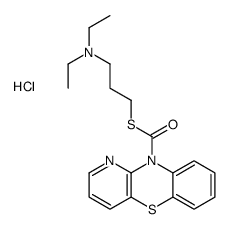 S-[3-(diethylamino)propyl] pyrido[3,2-b][1,4]benzothiazine-10-carbothioate,hydrochloride Structure